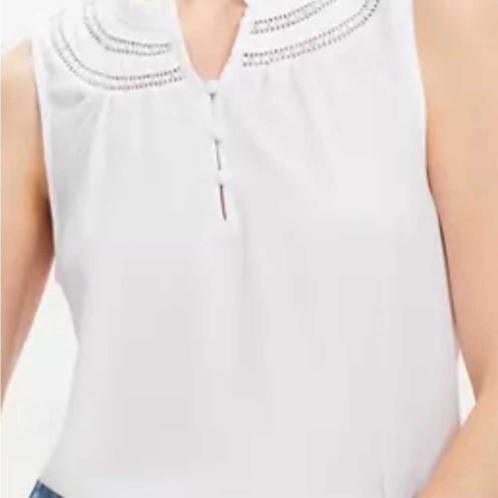 LOFT White Sleeveless Blouse